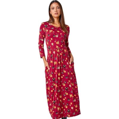 Roman Rust Floral Midi Dress - Size 20 Roman Rust Floral Midi Dress - Size 20