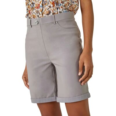 Roman Taupe Elastic Waist Turn Up Shorts - Size 20 - Shorts Roman Taupe Elastic Waist Turn Up Shorts - Size 20 - Shorts