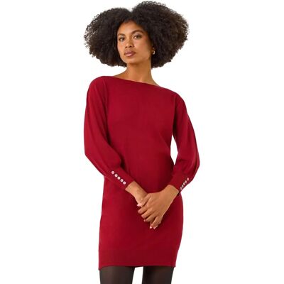 Roman Modell 10 Rotes Strickkleid - Kleid Roman Modell 10 Rotes Strickkleid - Kleid