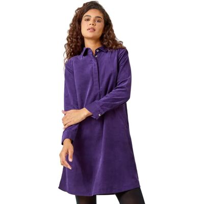 Roman Purple Corduroy Tunic Dress - Size 10 Roman Purple Corduroy Tunic Dress - Size 10