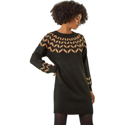 Roman UK Chevron Stretch Knit Jumper Dress - Size 20 - Dress Roman UK Chevron Stretch Knit Jumper Dress - Size 20 - Dress