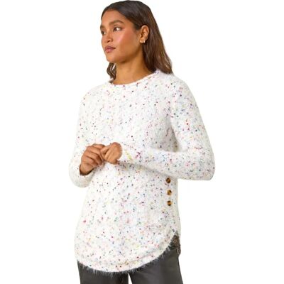 Roman Originals UK Ivory Size 16 Curved Hem Jumper - Jumper Roman Originals UK Ivory Size 16 Curved Hem Jumper - Jumper