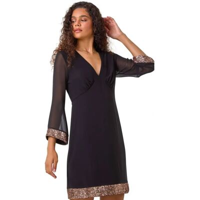 Roman Originals UK Bronze Sequin Cuff Dress - Size 18 - Women Roman Originals UK Bronze Sequin Cuff Dress - Size 18 - Women