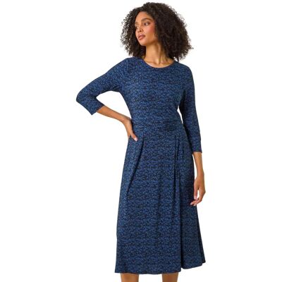 Roman Abstract Ruched Dress - Size 16 - Dress Roman Abstract Ruched Dress - Size 16 - Dress