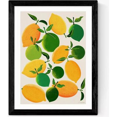 EAST END PRINTS - Lemons and Limes - Framed - Art Print EAST END PRINTS - Lemons and Limes - Framed - Art Print