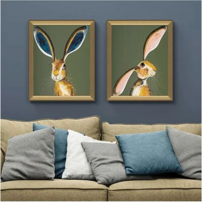 John Lewis - Marley & Maisie - Green - Framed Print John Lewis - Marley & Maisie - Green - Framed Print