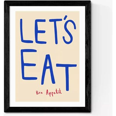 EAST END PRINTS - Let's Eat - Typographic - Framed - Print EAST END PRINTS - Let's Eat - Typographic - Framed - Print
