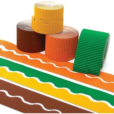 Baker Ross Bordes Corrugados de Otoño - Pack de 4 Baker Ross Bordes Corrugados de Otoño - Pack de 4