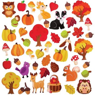 Autocollants en mousse d'Automne Baker Ross - 100 pièces - Scrapbooking & DIY Autocollants en mousse d'Automne Baker Ross - 100 pièces - Scrapbooking & DIY