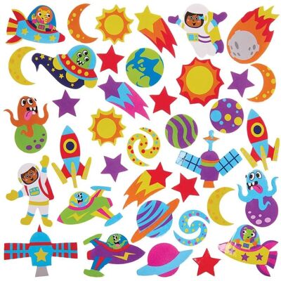Baker Ross Zonnestelsel Foam Stickers - Doos van 100 Baker Ross Zonnestelsel Foam Stickers - Doos van 100