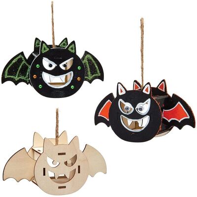 Bastelset Fledermaus-Kerzenständer - Holz Hängende Teelichthalter für Kinder Bastelset Fledermaus-Kerzenständer - Holz Hängende Teelichthalter für Kinder