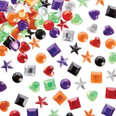 Bijoux acryliques autocollants d'Halloween - Paquet de 200 Bijoux acryliques autocollants d'Halloween - Paquet de 200