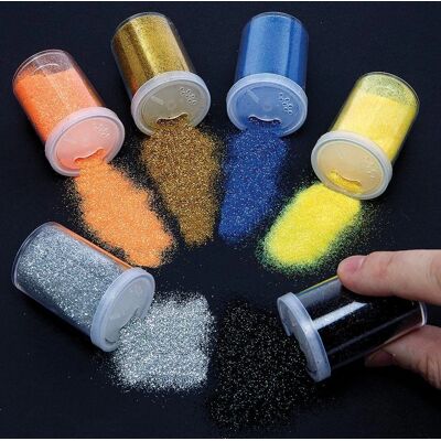 Baker Ross Secoueurs de Paillettes du Système Solaire - 6 Couleurs Baker Ross Secoueurs de Paillettes du Système Solaire - 6 Couleurs
