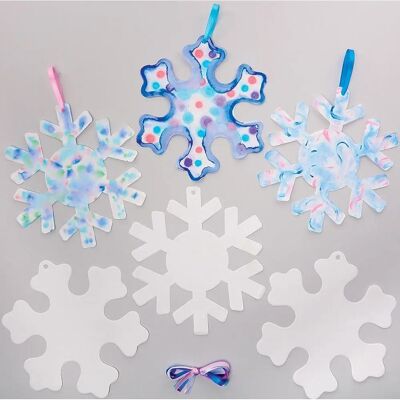 Formas de papel difusor de colores para copos de nieve - Pack de 30 Formas de papel difusor de colores para copos de nieve - Pack de 30