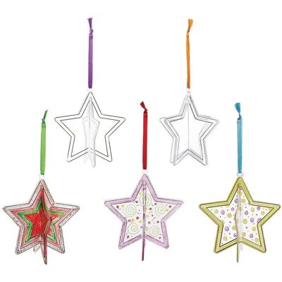 Baker Ross Attrape-soleil 3D en Étoile - Pack de 5 Baker Ross Attrape-soleil 3D en Étoile - Pack de 5