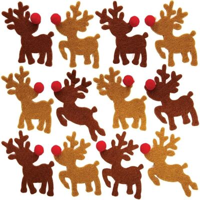 Autocollants Rennes à Pompons - Pack de 80 Décorations de Noël Autocollants Rennes à Pompons - Pack de 80 Décorations de Noël