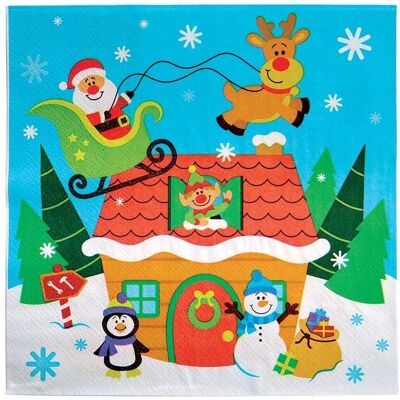 Baker Ross FX310 Kerstfeest Servetten - 20 Stuks Baker Ross FX310 Kerstfeest Servetten - 20 Stuks