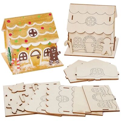 Baker Ross FX295 Trä Gingerbread Hus Kit - Julpyssel Baker Ross FX295 Trä Gingerbread Hus Kit - Julpyssel