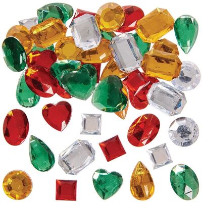 Baker Ross Grandes Bijoux de Noël Autoadhésifs en Acrylique - 120 pièces Baker Ross Grandes Bijoux de Noël Autoadhésifs en Acrylique - 120 pièces