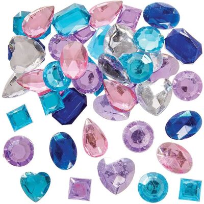 Baker Ross FX362 Bijoux en acrylique autocollants d'hiver - 120 pièces Baker Ross FX362 Bijoux en acrylique autocollants d'hiver - 120 pièces