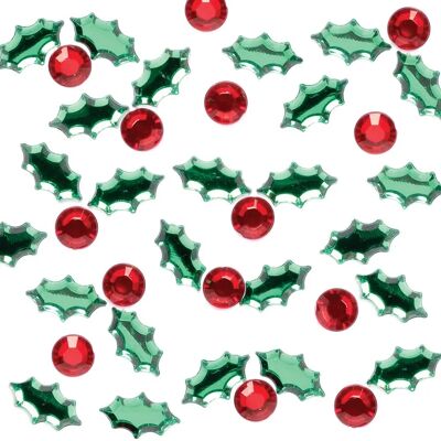 Pierres acryliques autocollantes Holly & Berry de Baker Ross - 300 pièces - Fournitures de bricolage Pierres acryliques autocollantes Holly & Berry de Baker Ross - 300 pièces - Fournitures de bricolage