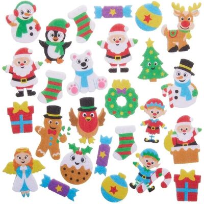 Autocollants en feutrine de Noël Baker Ross - 80 pièces - Formes festives Autocollants en feutrine de Noël Baker Ross - 80 pièces - Formes festives