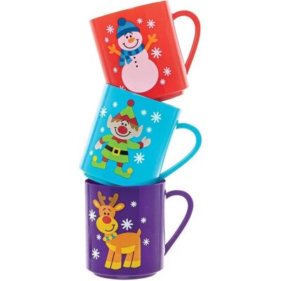 Marke Modell Weihnachtsbecher-Set - Festliche Charaktertassen Marke Modell Weihnachtsbecher-Set - Festliche Charaktertassen