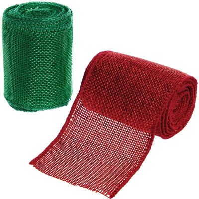 Rouleaux de toile de jute de Noël Baker Ross - Pack de 2 Rouleaux de toile de jute de Noël Baker Ross - Pack de 2