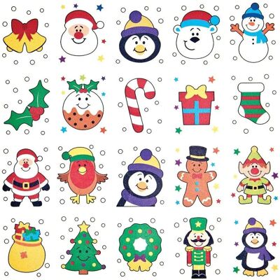 Tatouages Temporaires de Noël - Pack de 80 Tatouages Temporaires de Noël - Pack de 80