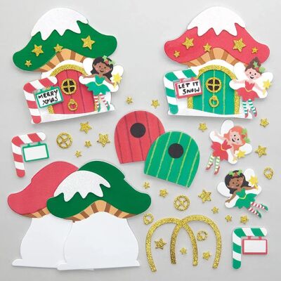 Kit de portes de fée Baker Ross - Pack de 4 Noël Kit de portes de fée Baker Ross - Pack de 4 Noël
