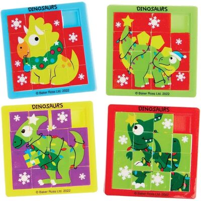 Puzzle de dinosaures de Noël Baker Ross - Ensemble de 6 Puzzle de dinosaures de Noël Baker Ross - Ensemble de 6