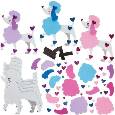 Kit Magnets Caniche Cœur - Activité Saint-Valentin Kit Magnets Caniche Cœur - Activité Saint-Valentin