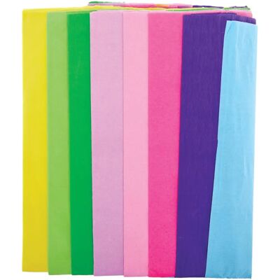Papier crépon pastel Baker Ross - Pack de 8 Papier crépon pastel Baker Ross - Pack de 8