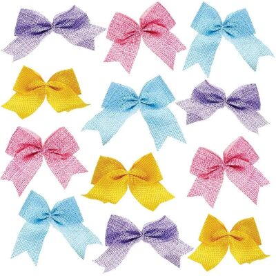 Baker Ross Pastel Burlap Hessian Bows - NŒUDS Baker Ross Pastel Burlap Hessian Bows - NŒUDS