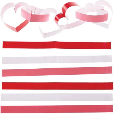 Chaînes en papier en forme de cœur - Décoration de Saint-Valentin Chaînes en papier en forme de cœur - Décoration de Saint-Valentin