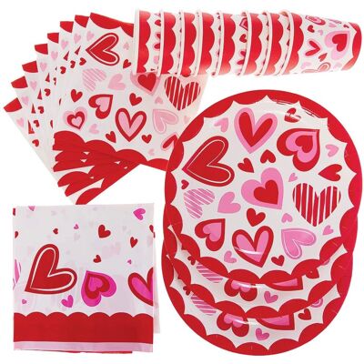 Baker Heart Party Set - Romantic Tableware for Celebrations Baker Heart Party Set - Romantic Tableware for Celebrations