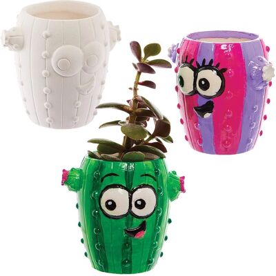 Craft Cactus Mini Pots en Céramique - Pack de 4 Craft Cactus Mini Pots en Céramique - Pack de 4