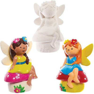 Ornements de jardin en céramique pour fées - Paquet de 4 Ornements de jardin en céramique pour fées - Paquet de 4