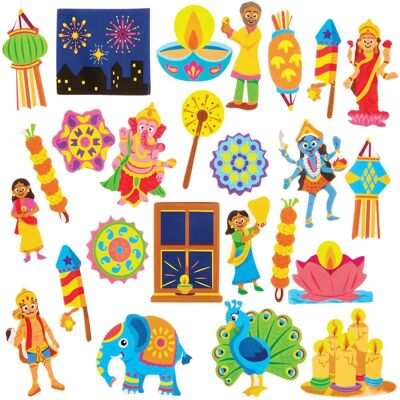 Pack de Autocollants en Mousse Diwali - Autocollants en mousse Pack de Autocollants en Mousse Diwali - Autocollants en mousse