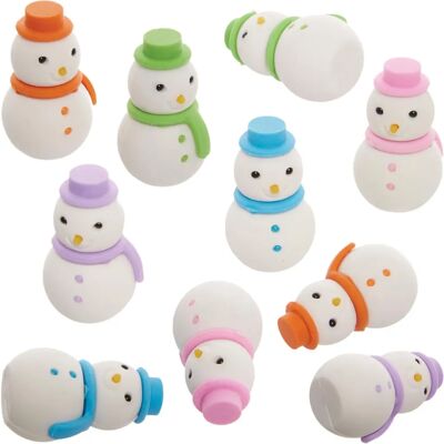 Schneemann Radiergummi - 10 Stück Schneemann Radiergummi - 10 Stück