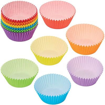 Regenboogkleuren Party Cupcake Cases - Verpakking van 102 Regenboogkleuren Party Cupcake Cases - Verpakking van 102