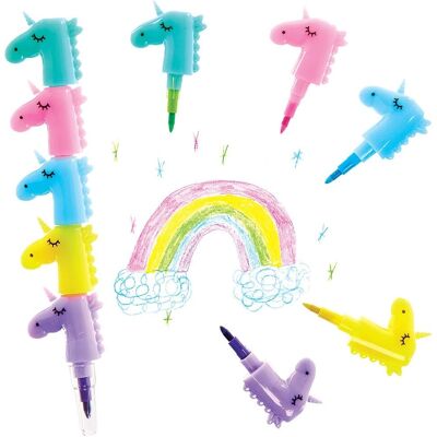 Pop-A-Crayons Licorne (Pack de 6) Papeterie - Multicolore - Crayons Pop-A-Crayons Licorne (Pack de 6) Papeterie - Multicolore - Crayons