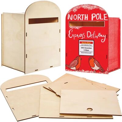 Kit de buzón de madera - Recoge cartas y cartas Kit de buzón de madera - Recoge cartas y cartas