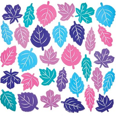 Autocollants en Mousse Feuilles d'Hiver - 144 pièces Autocollants en Mousse Feuilles d'Hiver - 144 pièces
