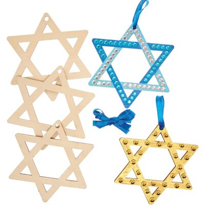 Décorations en Bois Étoile de David - Hanukkah Décorations en Bois Étoile de David - Hanukkah