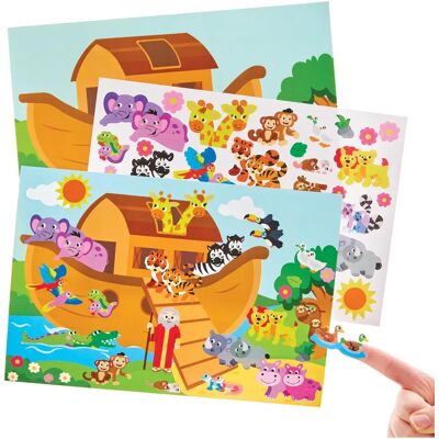 Scènes autocollantes de l'arche de Noé - Activité éducative enfant Scènes autocollantes de l'arche de Noé - Activité éducative enfant