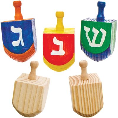 Holz-Dreidel Blanko Holz-Dreidel Blanko