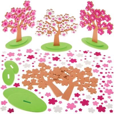 Baker Ross Bloemenboom Set - 3 Ontwerpen, Schuim, 18cm Baker Ross Bloemenboom Set - 3 Ontwerpen, Schuim, 18cm