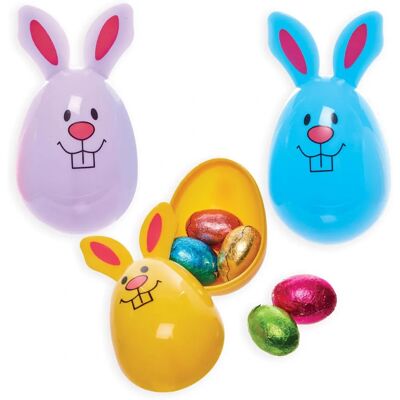 Œufs de Pâques Baker Ross - 12 pcs, Motif de Lapin, Refillable, 8.5cm Œufs de Pâques Baker Ross - 12 pcs, Motif de Lapin, Refillable, 8.5cm