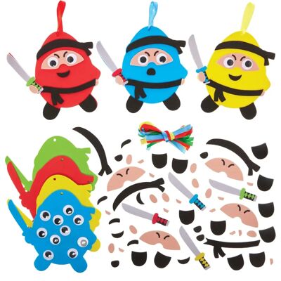 Baker Ross Ninja Egg Decor Kit - 8 Designs Baker Ross Ninja Egg Decor Kit - 8 Designs